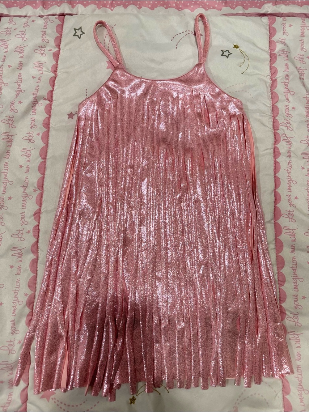 5, Les Tout Petits Pink Shimmery Fringe Dress
